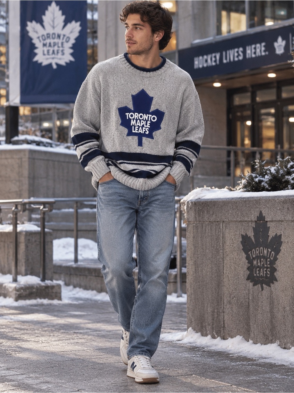 Vintage Toronto Maple Leafs NHL Sweater XL Headline Sports Canada 100% Cotton